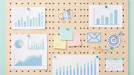 Fototapeta premium Business strategy and planning concept board
