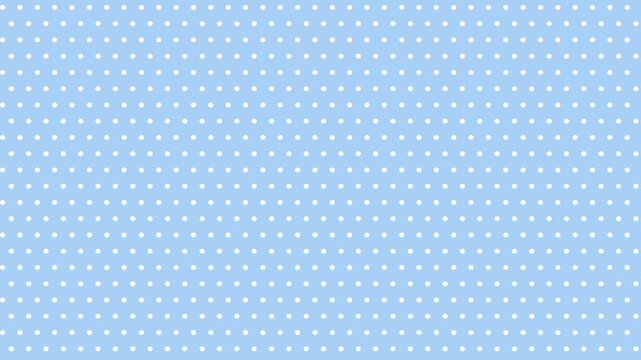 水色の背景に白いドット柄のパターンが右斜め下へ流れる横長ループアニメーション背景素材
