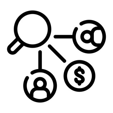 competitive analysis line icon