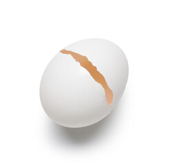 Obraz premium Egg shell on white background