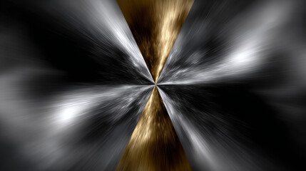 Fototapeta premium Abstract background metallic gold black grey light dark shiny texture creating dynamic powerful visual. modern graphic art evoking sense of futuristic energy and sophisticated luxury