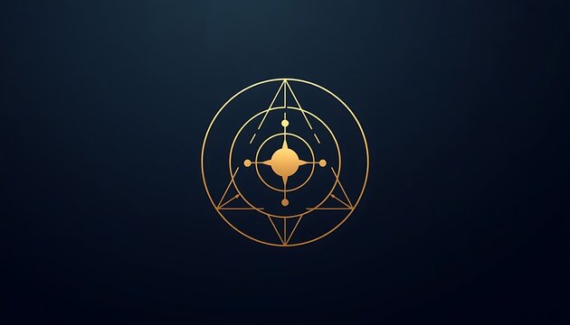 atom symbol on black background