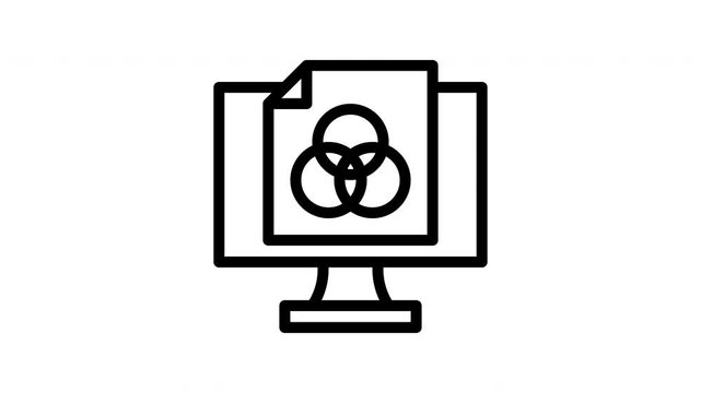 printing test minimalist stroke animation