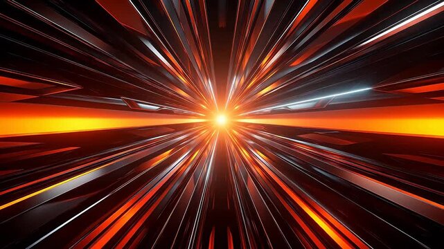 Digital amber light beam linear abstract background