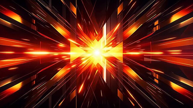 Digital amber light beam linear abstract background