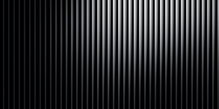 Reflective vertical metallic bar pattern with gradient lighting, vertical