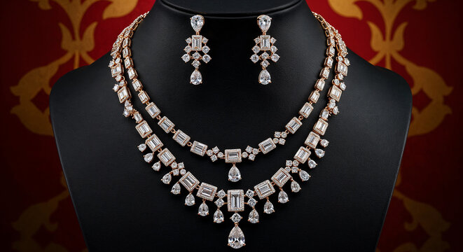diamond and rose gold necklace