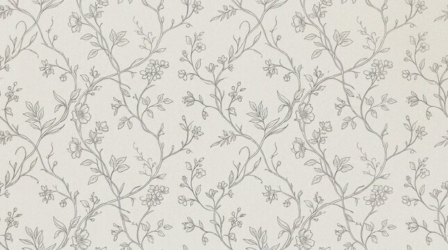Elegant Floral Branch Pattern Background Texture.