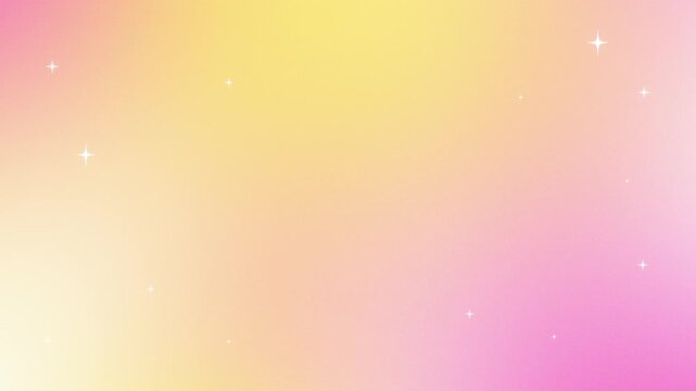 Seamless Looping Y2K Dreamcore Sparkle Star Animation on Pastel Pink Yellow Gradient Background