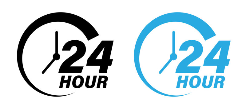 Twenty four hours icons pack. vector illustrations designs