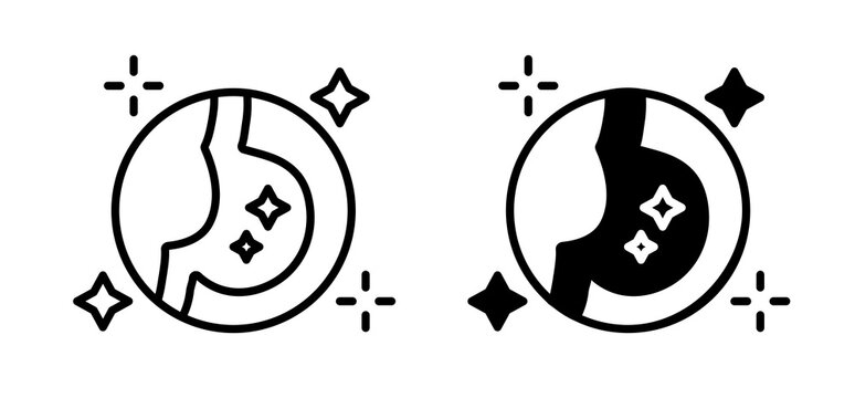 Aids nutrient absorption icons collection