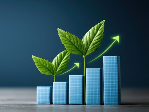 Growing green carbon emissions reduction initiative urban environment infographic optimistic viewpoint