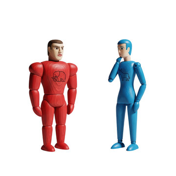 Iron Man and Human Torch Figures.