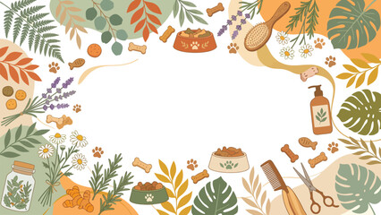 Autumn gardening border with seasonal leaves and tools. © Kyle