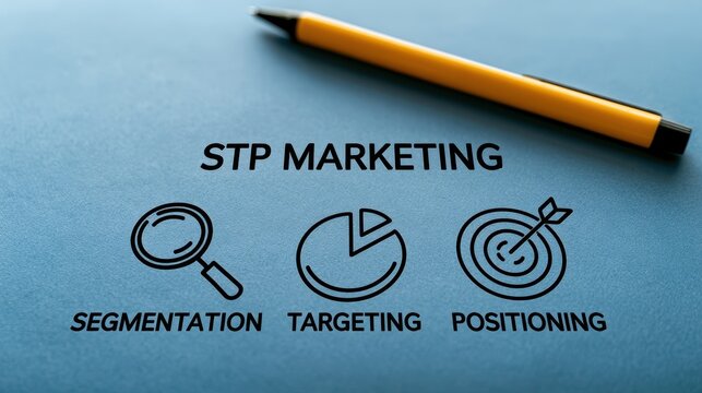 STP marketing concept diagram showing segmentation targeting and positioning
