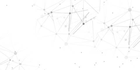 Abstract Network Connection Background with Polygonal Lines and Connected Dots Technology Vector EPS 10 © MEDIA