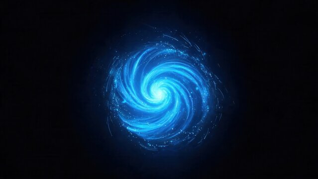 Blue spiral galaxy in space