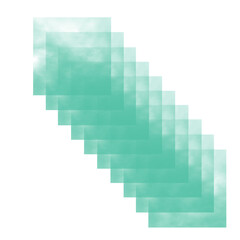 Fototapeta premium A mesmerizing cascade of turquoise geometric shapes creating a futuristic stepped landscape illusion