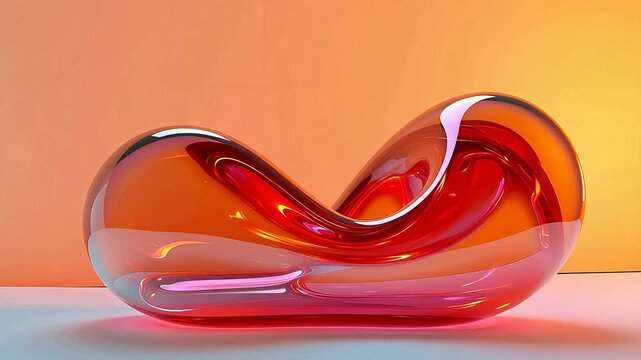 Digital sunset color 3d minimal abstract pattern background