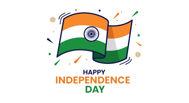 Indian Independence Day Flag Celebration.
