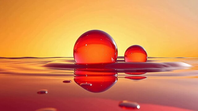 Digital sunset color 3d minimal abstract pattern background