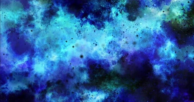 不気味にうごめく背景動画 青と緑 ダーク