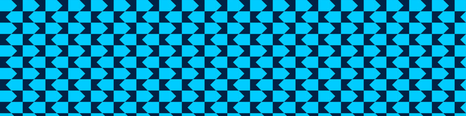 Obraz premium Geometric abstract pattern. Modern shapes background. Repeating design. Cyan blue motif texture.