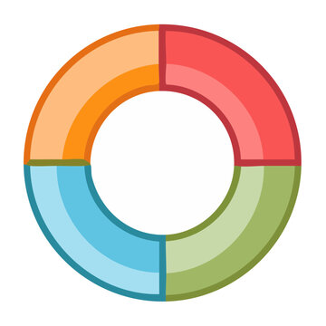 Flat color wheel vector graphic