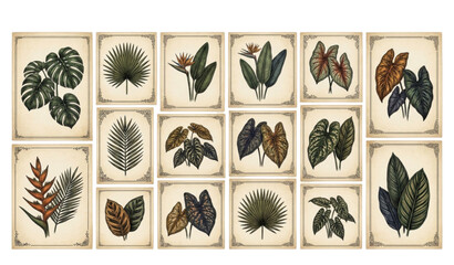 Colorful Vintage Exotic Leaf Botanical Collection © Ziten