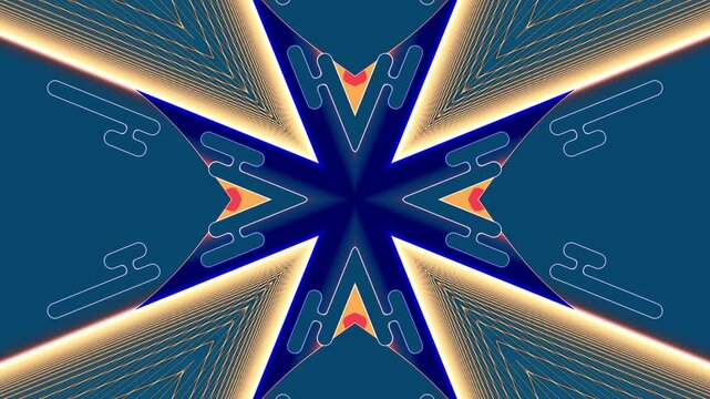 Abstract Geometric Star Pattern with Symmetrical Design.