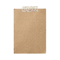 Fototapeta premium Clean blank natural kraft brown paper card isolated on transparent background