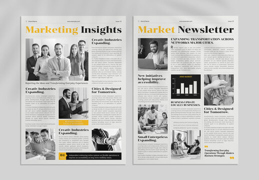 Marketing Newsletter Design Template