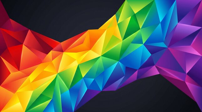 Abstract geometric background with colorful triangular low poly pattern