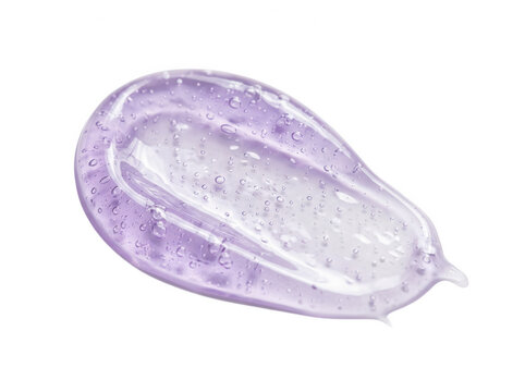 Purple exfoliating face scrub gel smear