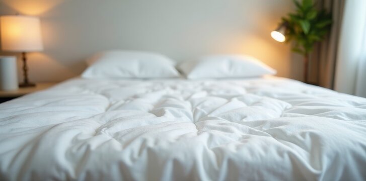 Soft, white bed net suspended above a mattress , sleep, home, sleeping