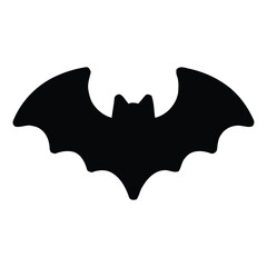 Fototapeta premium Bat Silhouette Halloween Icon Vector Illustration