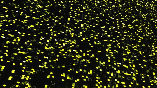 Abstract colourful disco flashing lights blinking wall animation. Led spotted screen floodlight lights flashing wall. Spotlight of wall stage led blinking. Shining halftone dots blinking overlay.