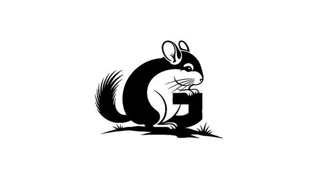 Cute chipmunk holding a small wooden box.