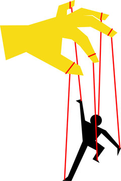 puppet hand controlled by string