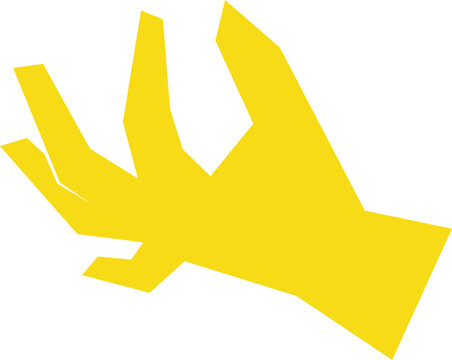 yellow abstract hand graphic