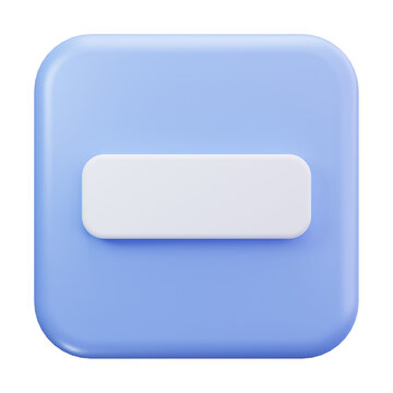 Remove Action Button 3D Illustrations