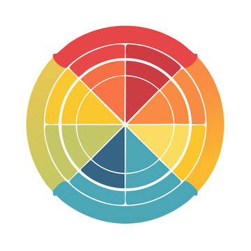 Flat color wheel vector design