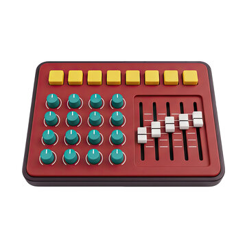 DJ Controller with Knobs and Faders