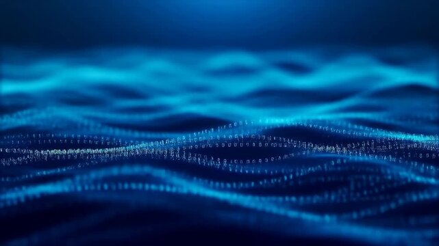 Digital wave of binary code