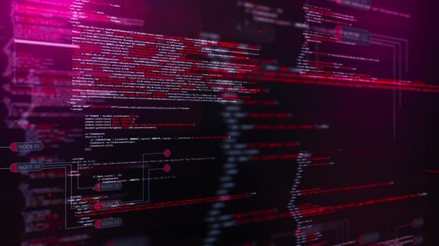 Kali Linux Cybersecurity Terminal Programming and Hacking Mainframe Code Stream in 4K Ultra HD footage
