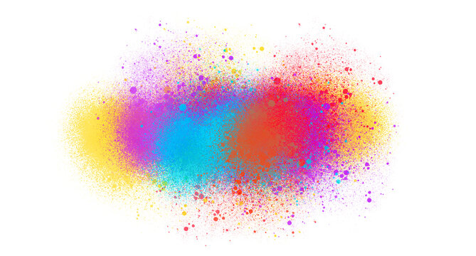 Rainbow Color Splash Burst Isolated Isolated on transparent background