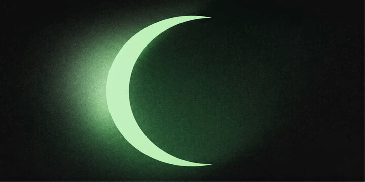 A partial solar eclipse casts an eerie, glowing crescent of light against a dark, mysterious sky, hinting at cosmic wonder and celestial phenomena.
