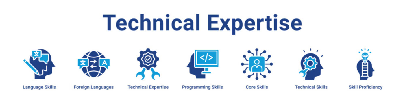-Technical Expertise Web Icon Banner and Collection