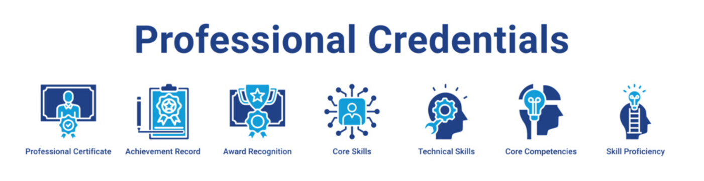 -Professional Credentials Web Icon Banner and Collection