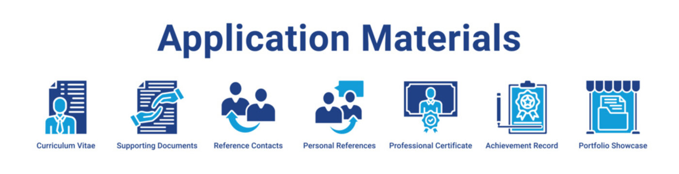 -Application Materials Web Icon Banner and Collection